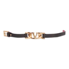 VALENTINO BIJOUX BRACCIALE VLOGO CHAIN IN BLACK