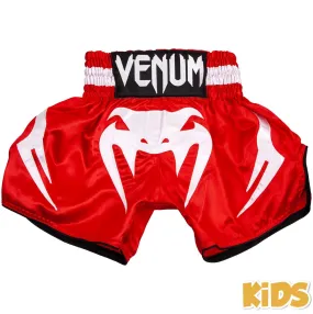 Venum Bangkok Inferno Kids Muay Thai Shorts - Red/White