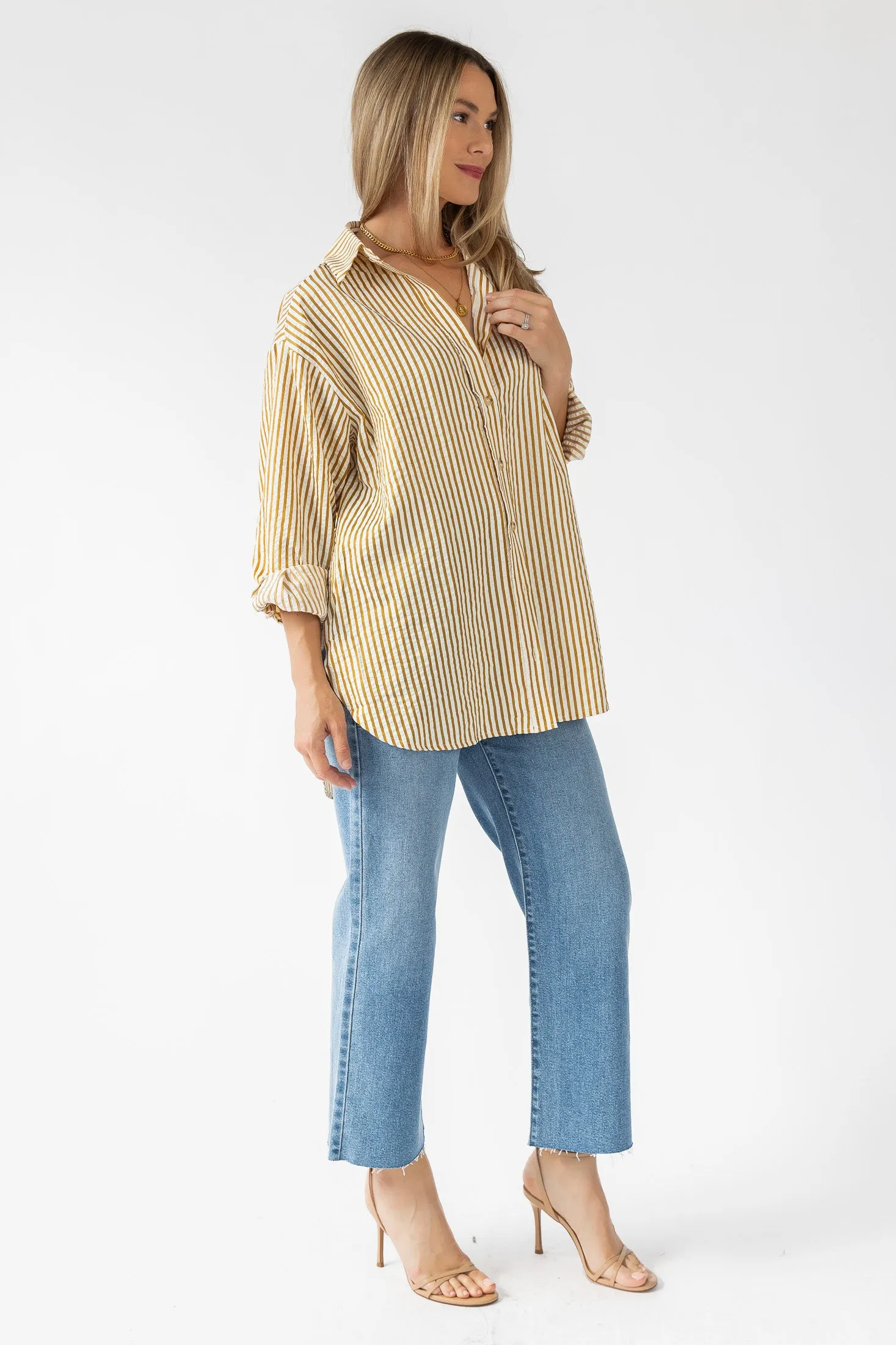 Wesley Gold Stripe Top