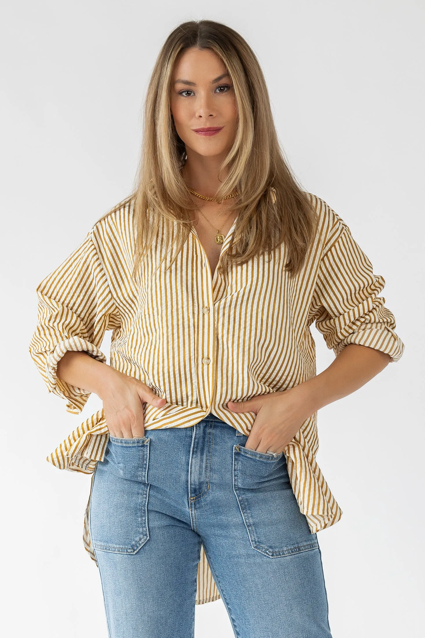 Wesley Gold Stripe Top