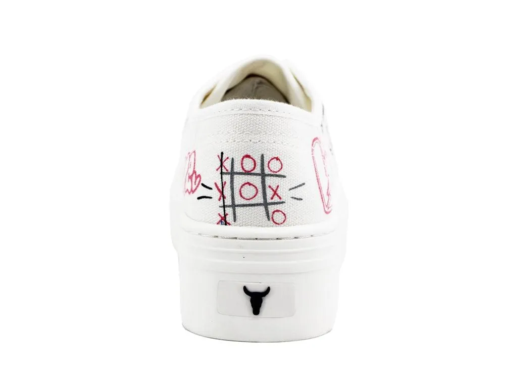 WINDSOR SMITH Sneaker Ox Platform Graffiti White RHEA