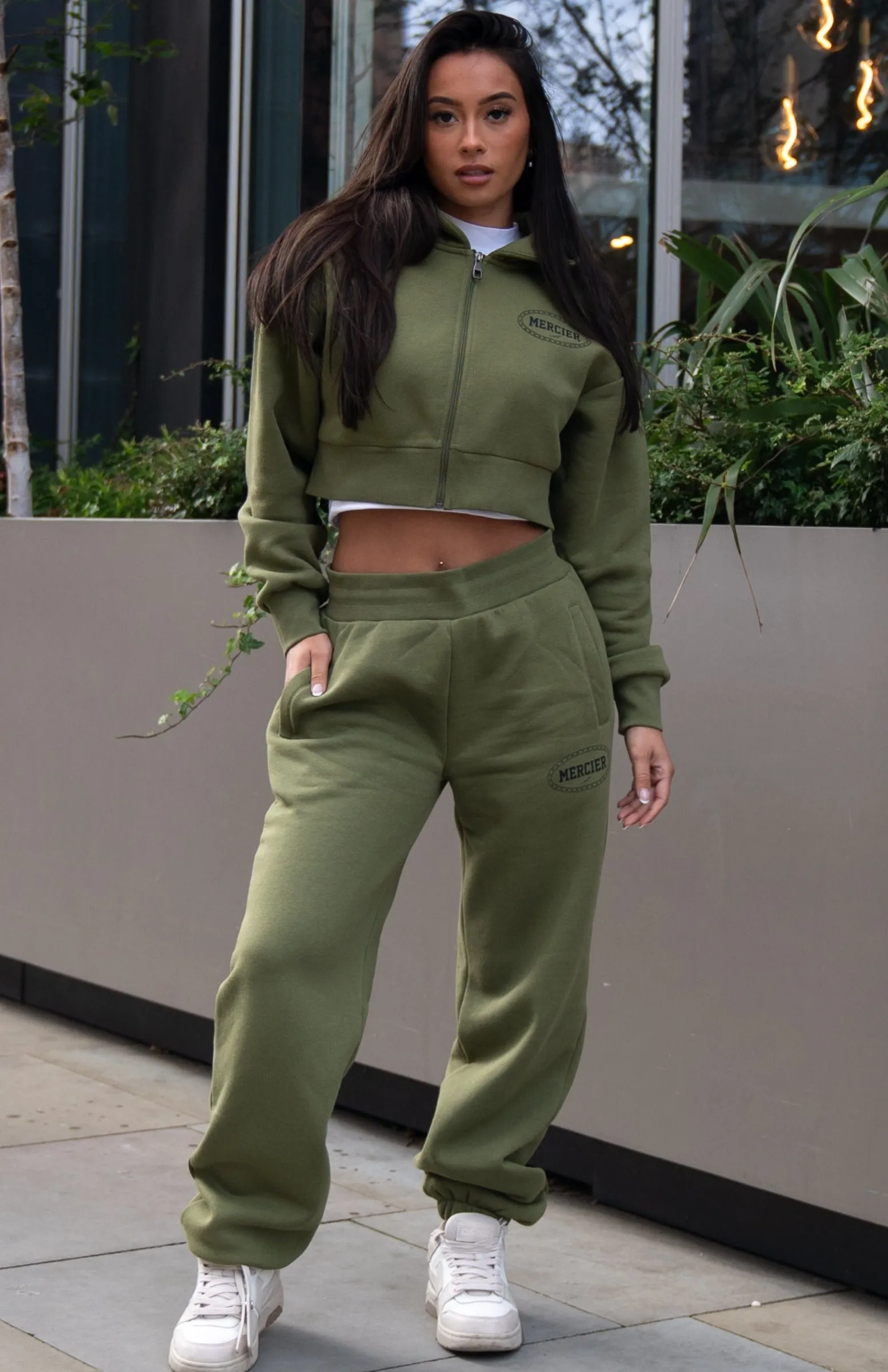 Womens Khaki Maison Joggers